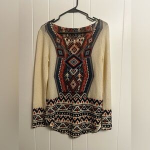 Bohemian Geometric Patterned Sweater
